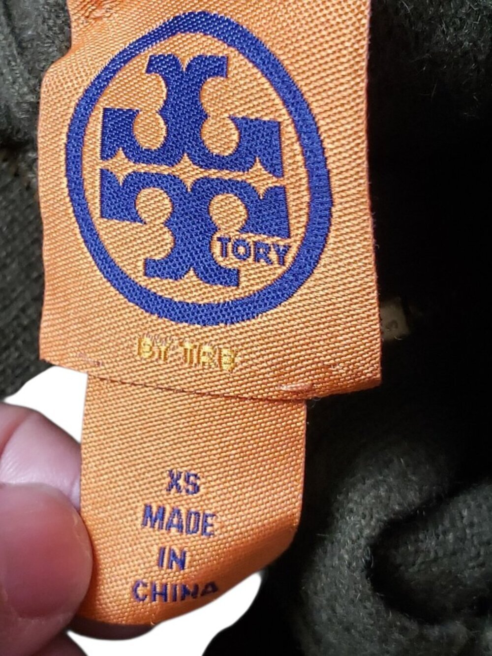 Tory Burch Womens Olive Green Half-Zip Sweater W/Vibrant Mandala Xsmalll - Picture 4 of 11